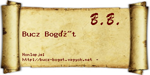 Bucz Bogát névjegykártya